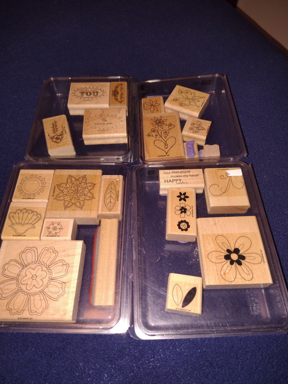 Stampin' Up! Set Of 4 Boxes Rubber Stamps